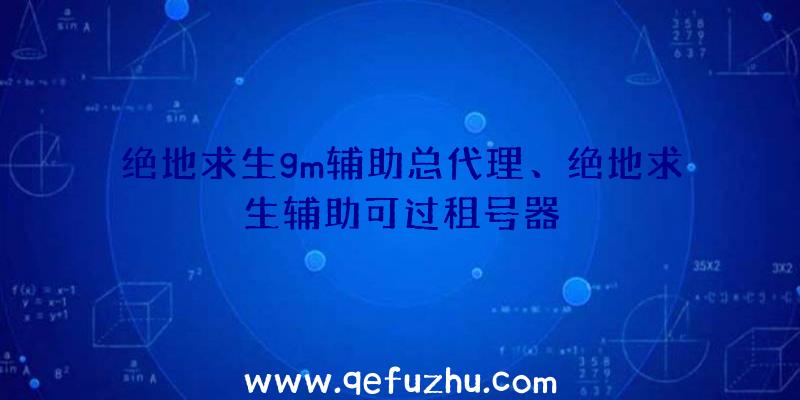 绝地求生gm辅助总代理、绝地求生辅助可过租号器