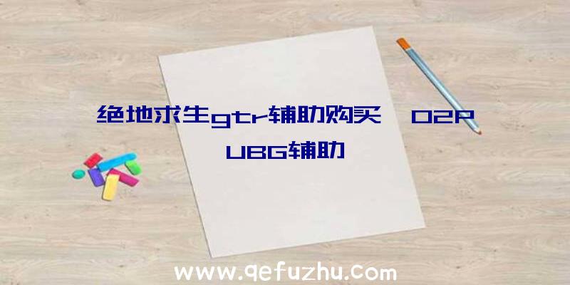 绝地求生gtr辅助购买、02PUBG辅助