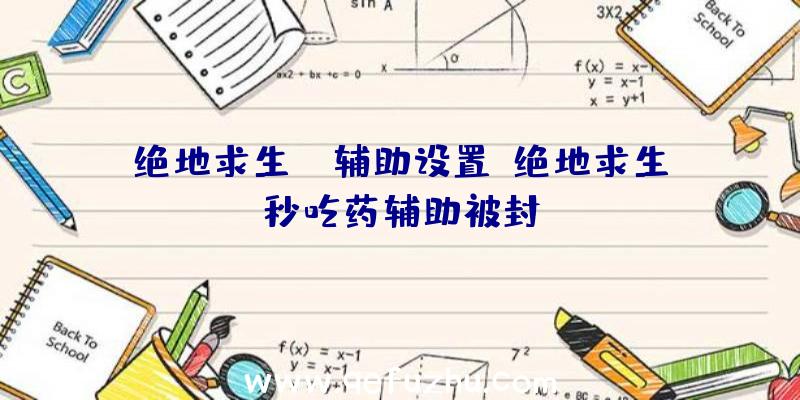 绝地求生kk辅助设置、绝地求生秒吃药辅助被封