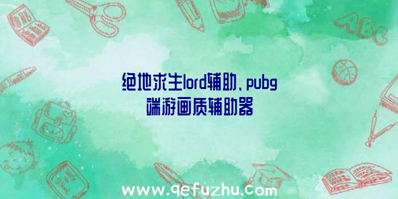 绝地求生lord辅助、pubg端游画质辅助器