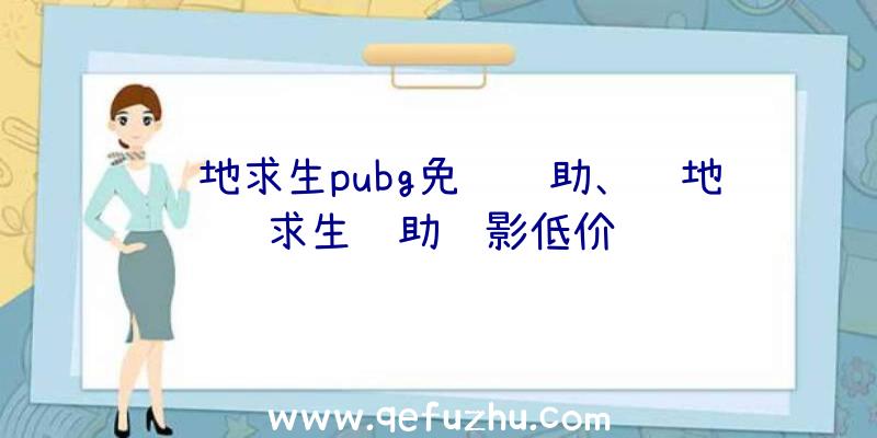 绝地求生pubg免费辅助、绝地求生辅助绝影低价