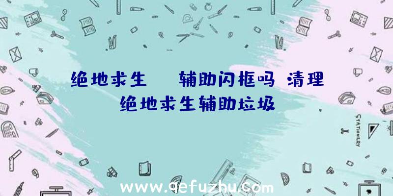 绝地求生skt辅助闪框吗、清理绝地求生辅助垃圾