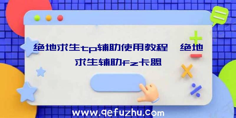 绝地求生tp辅助使用教程、绝地求生辅助fz卡盟