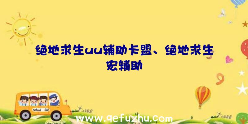 绝地求生uu辅助卡盟、绝地求生宏辅助