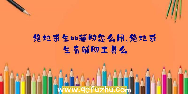 绝地求生uu辅助怎么用、绝地求生有辅助工具么