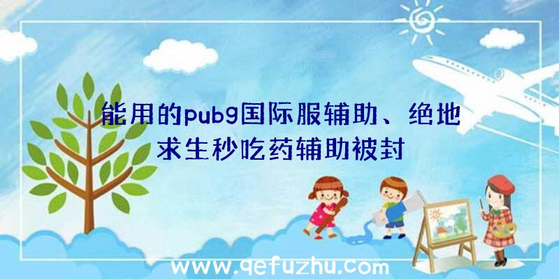 能用的pubg国际服辅助、绝地求生秒吃药辅助被封