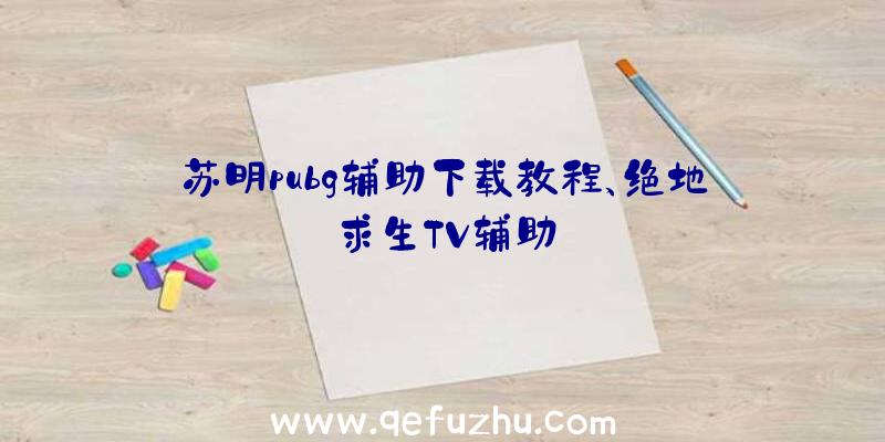 苏明pubg辅助下载教程、绝地求生TV辅助