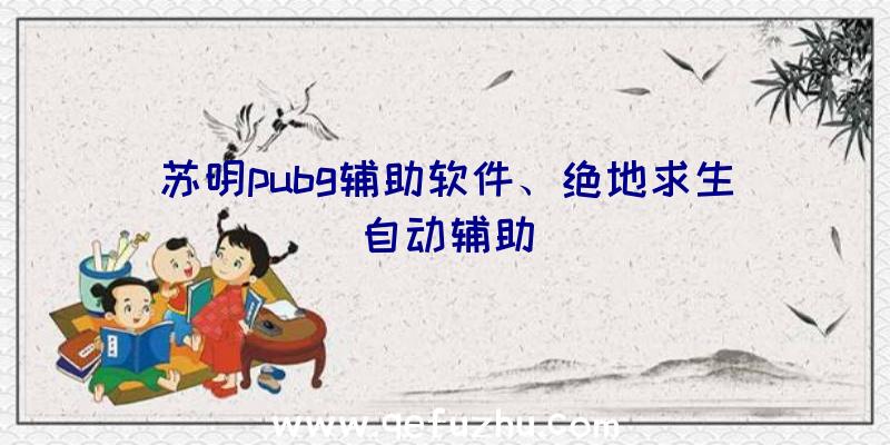 苏明pubg辅助软件、绝地求生自动辅助