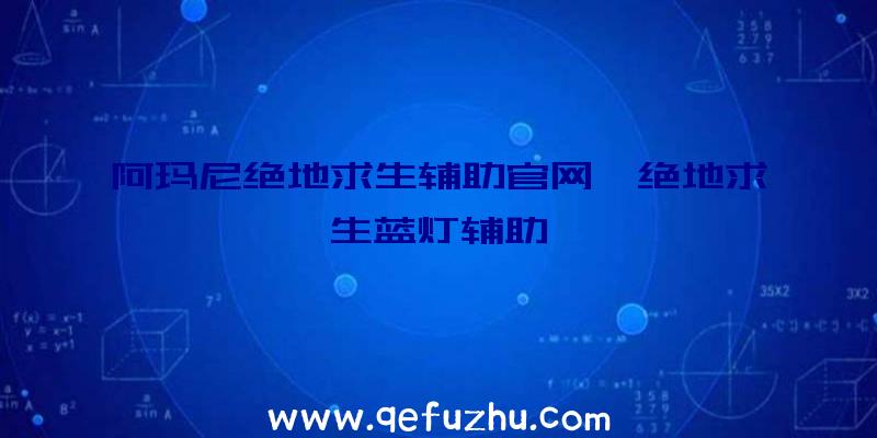 阿玛尼绝地求生辅助官网、绝地求生蓝灯辅助