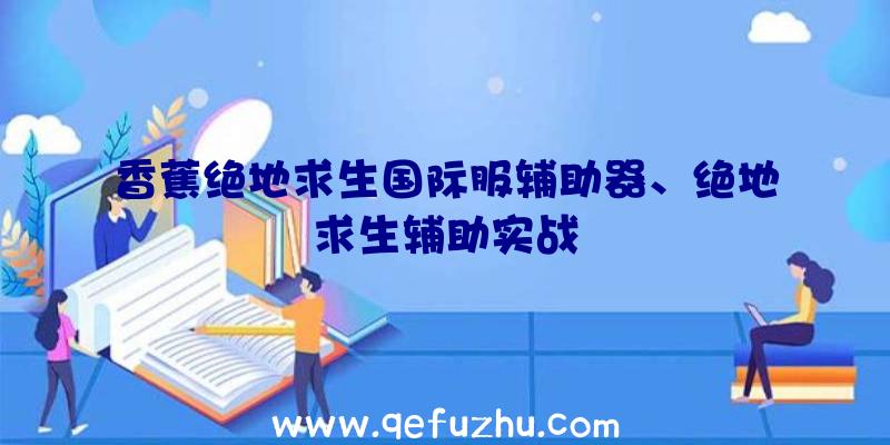 香蕉绝地求生国际服辅助器、绝地求生辅助实战