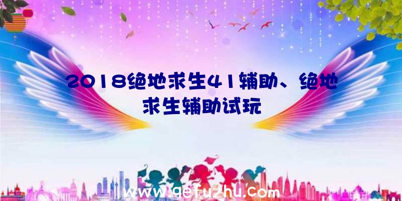 2018绝地求生41辅助、绝地求生辅助试玩