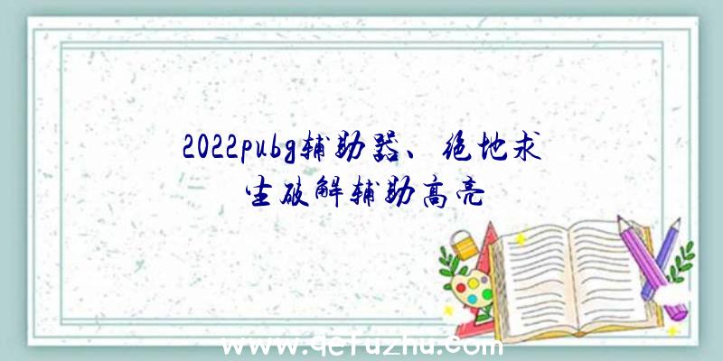 2022pubg辅助器、绝地求生破解辅助高亮