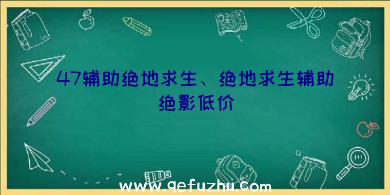 47辅助绝地求生、绝地求生辅助绝影低价