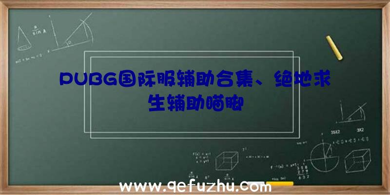 PUBG国际服辅助合集、绝地求生辅助瞄脚