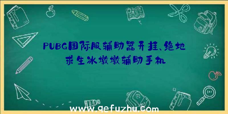 PUBG国际服辅助器开挂、绝地求生冰墩墩辅助手机