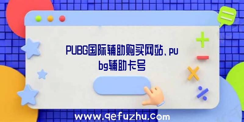 PUBG国际辅助购买网站、pubg辅助卡号