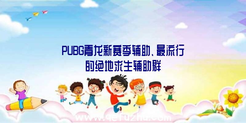 PUBG青龙新赛季辅助、最流行的绝地求生辅助群