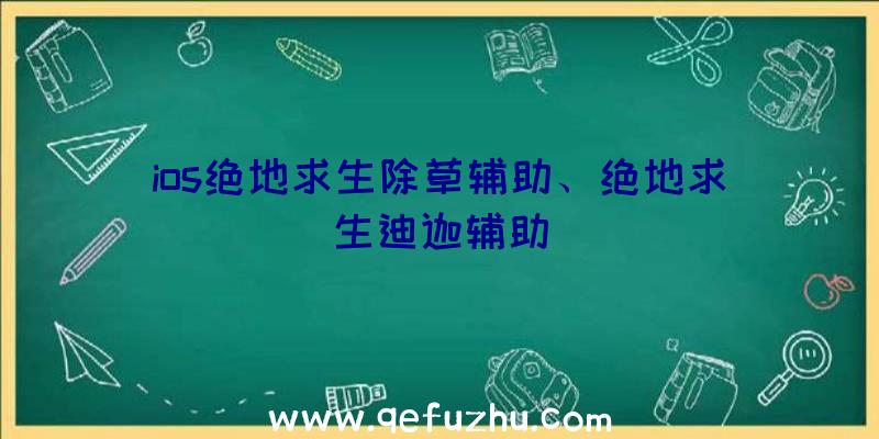 ios绝地求生除草辅助、绝地求生迪迦辅助