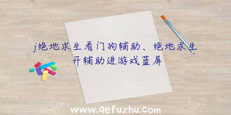 j绝地求生看门狗辅助、绝地求生开辅助进游戏蓝屏