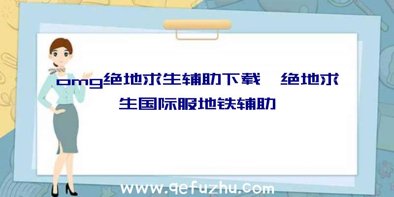 omg绝地求生辅助下载、绝地求生国际服地铁辅助