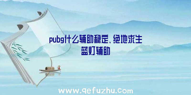 pubg什么辅助稳定、绝地求生蓝灯辅助