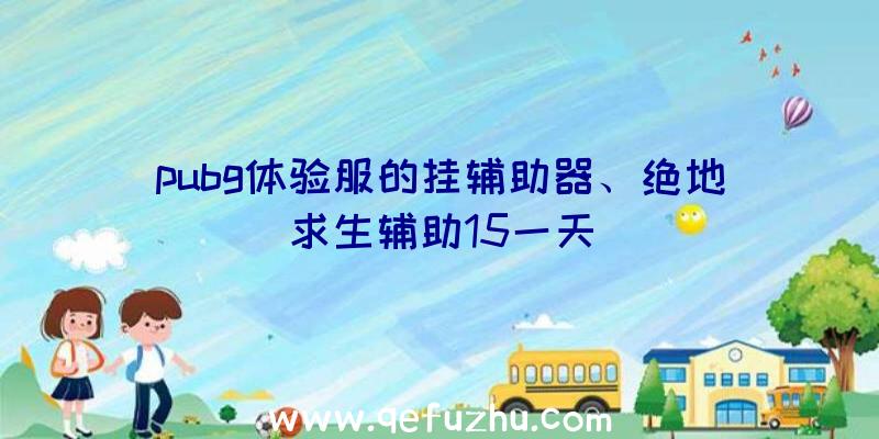 pubg体验服的挂辅助器、绝地求生辅助15一天