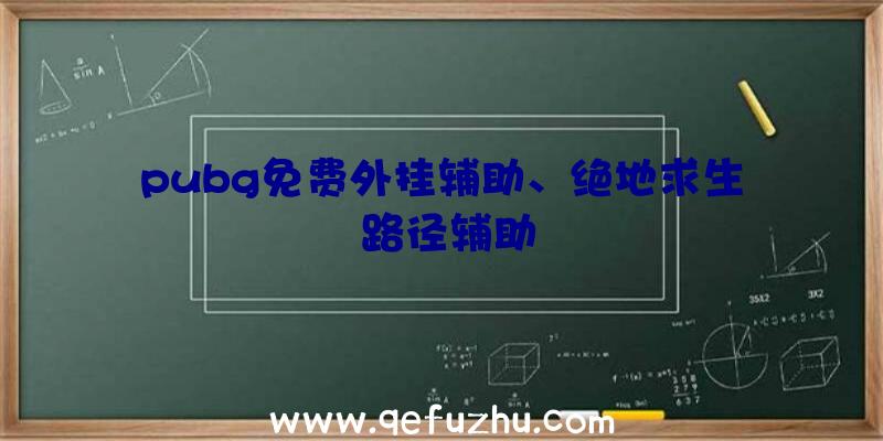 pubg免费外挂辅助、绝地求生