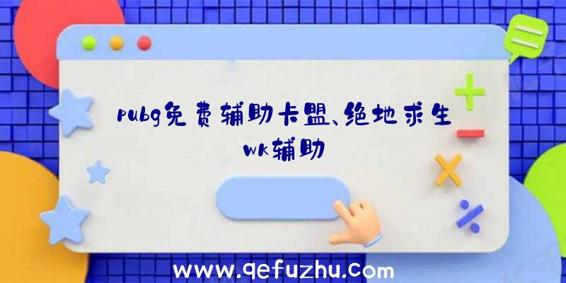 pubg免费辅助卡盟、绝地求生wk辅助