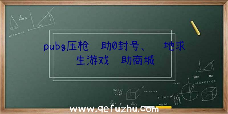 pubg压枪辅助0封号、绝地求生游戏辅助商城