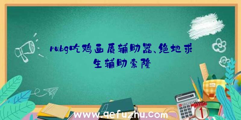 pubg吃鸡画质辅助器、绝地求生辅助索隆