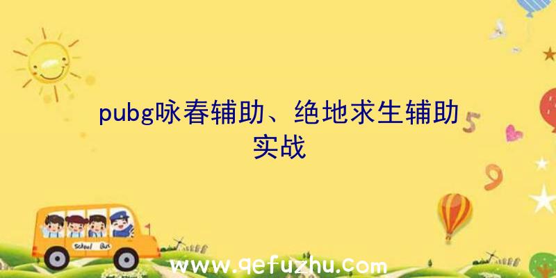 pubg咏春辅助、绝地求生辅助实战