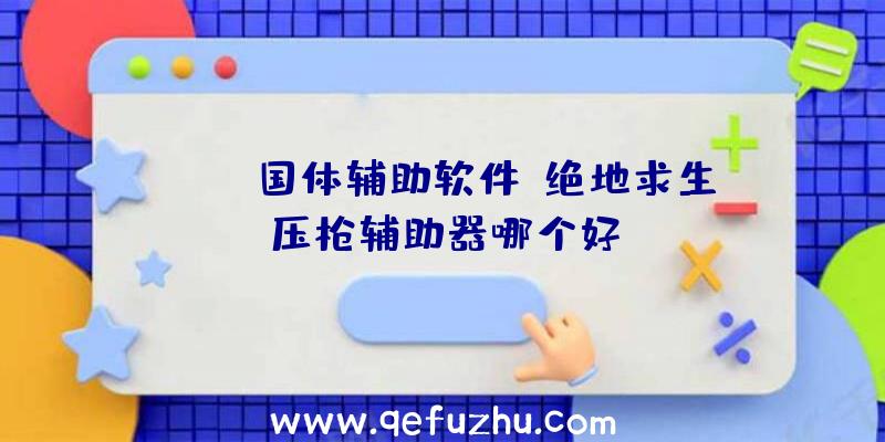 pubg国体辅助软件、绝地求生压枪辅助器哪个好