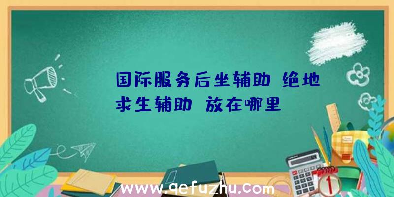 pubg国际服务后坐辅助、绝地求生辅助