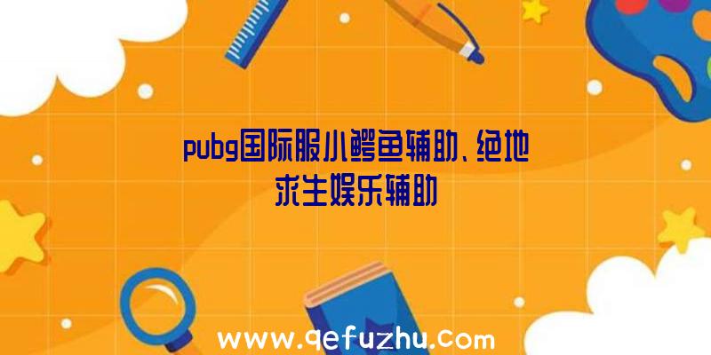 pubg国际服小鳄鱼辅助、绝地求生娱乐辅助