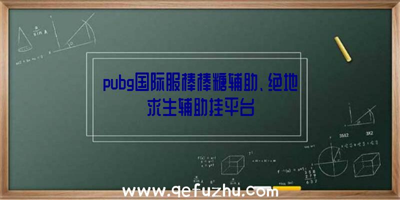 pubg国际服棒棒糖辅助、绝地求生辅助挂平台