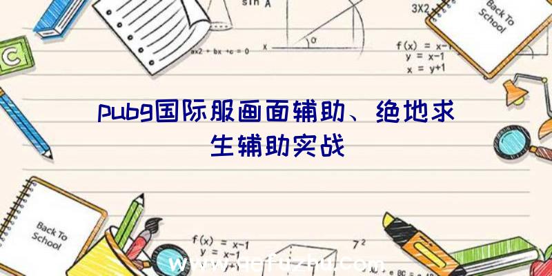 pubg国际服画面辅助、绝地求生辅助实战