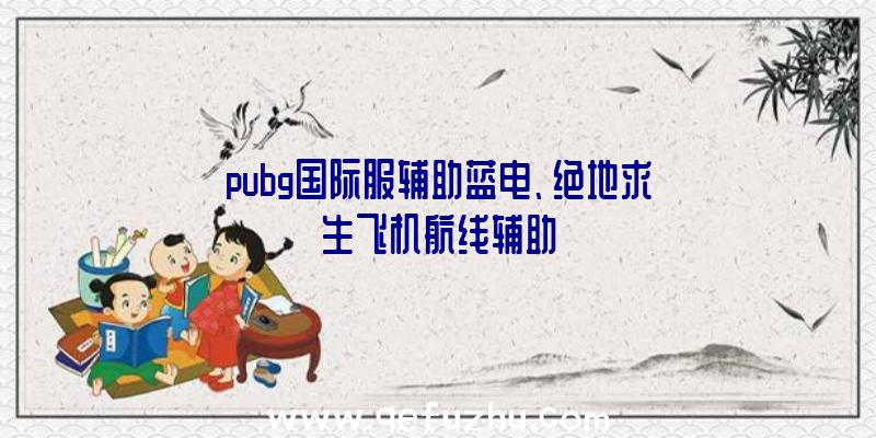 pubg国际服辅助蓝电、绝地求生飞机航线辅助