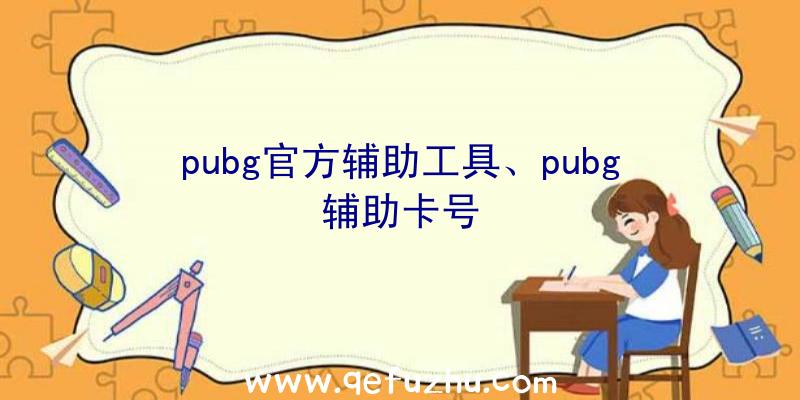 pubg官方辅助工具、pubg辅助卡号