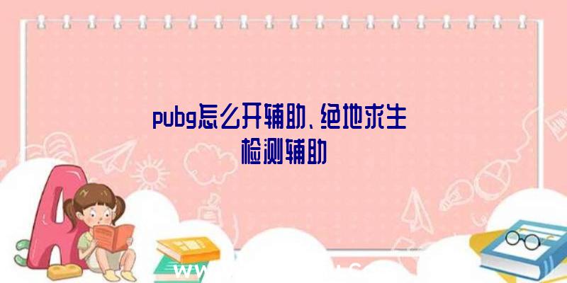 pubg怎么开辅助、绝地求生