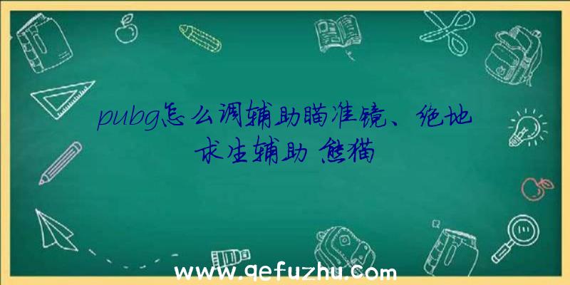 pubg怎么调辅助瞄准镜、绝地求生辅助