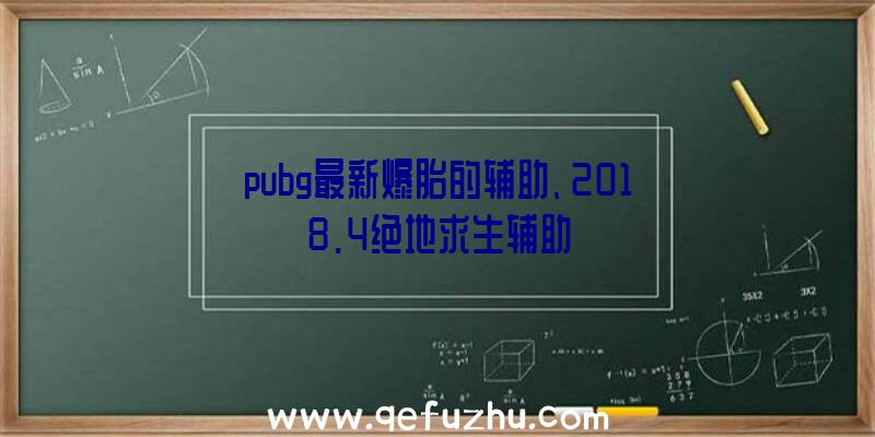 pubg最新爆胎的辅助、2018.4绝地求生辅助