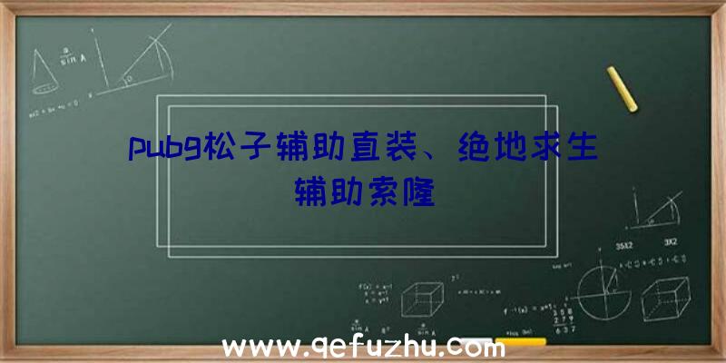 pubg松子辅助直装、绝地求生辅助索隆