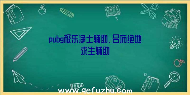 pubg极乐净土辅助、吕布绝地求生辅助