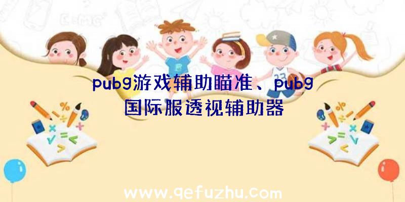 pubg游戏辅助瞄准、pubg国际服透视辅助器