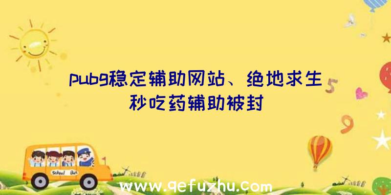 pubg稳定辅助网站、绝地求生秒吃药辅助被封