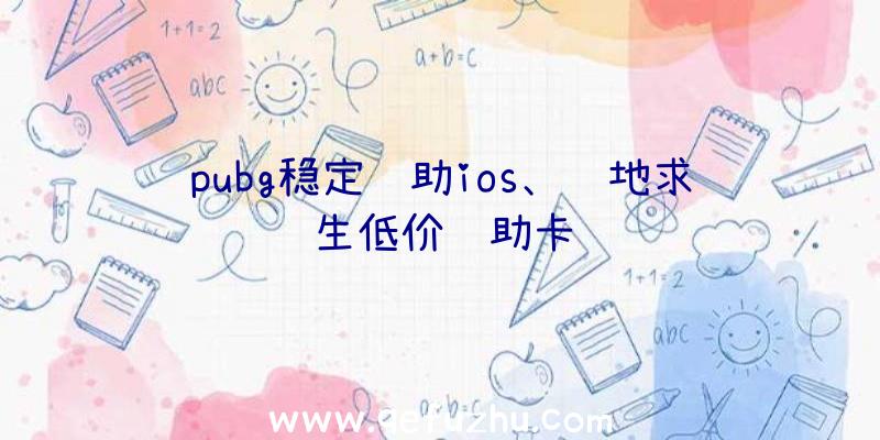 pubg稳定辅助ios、绝地求生低价辅助卡