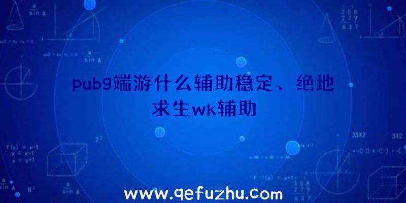 pubg端游什么辅助稳定、绝地求生wk辅助