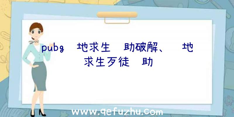 pubg绝地求生辅助破解、绝地求生歹徒辅助