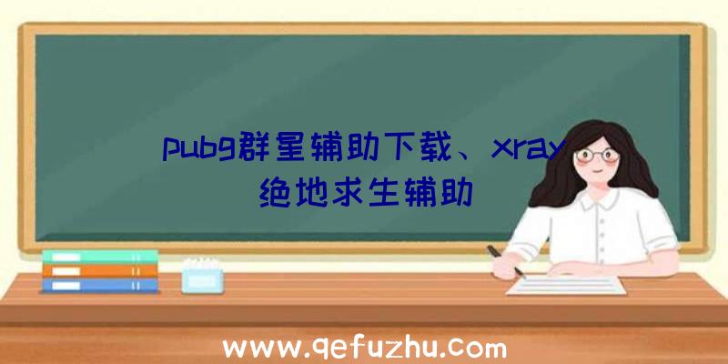 pubg群星辅助下载、xray绝地求生辅助