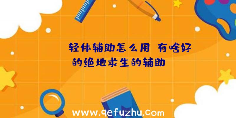 pubg轻体辅助怎么用、有啥好的绝地求生的辅助